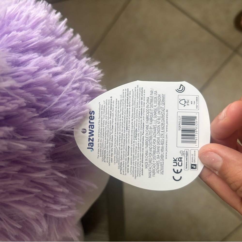 Squishmallows  Dilka the Lavender Bigfoot  12" Brand New with Tag - Picture 4 of 4
